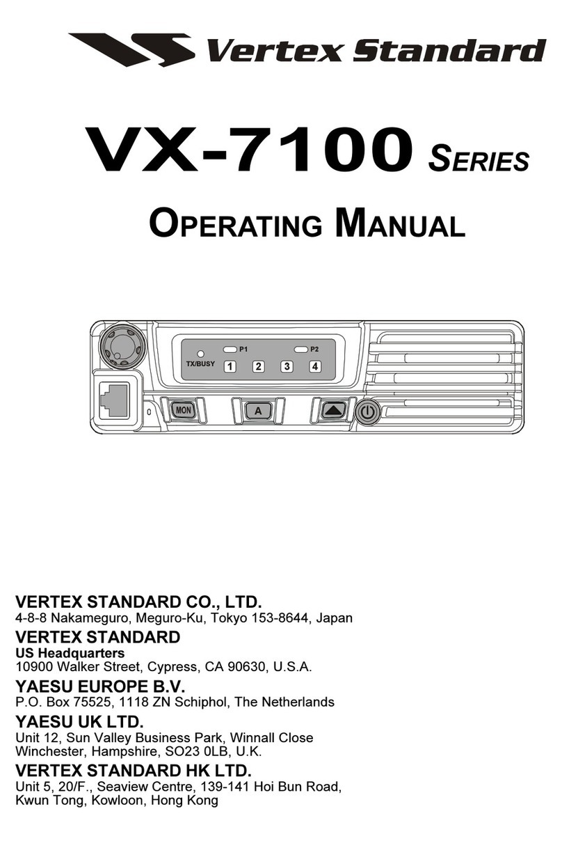 Vertex Standard VX-7100 SERIES User manual