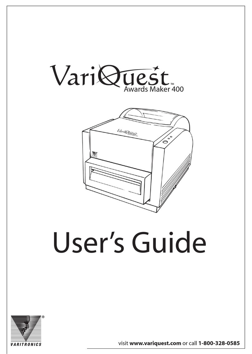 Variquest Awards Maker 400 User manual
