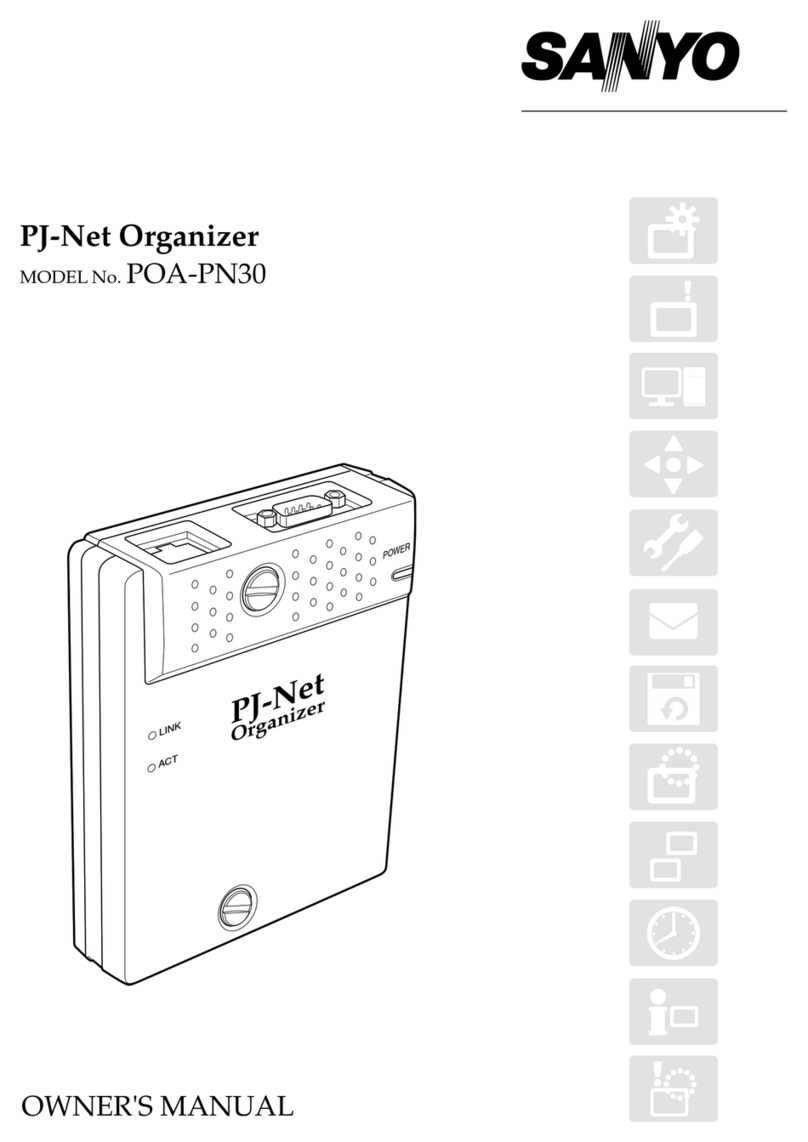 Sanyo PJ-Net Organizer POA-PN30 User manual