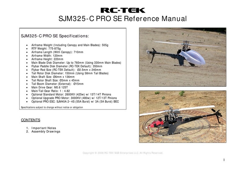 RC-Tek SJM325-C Pro SE User manual