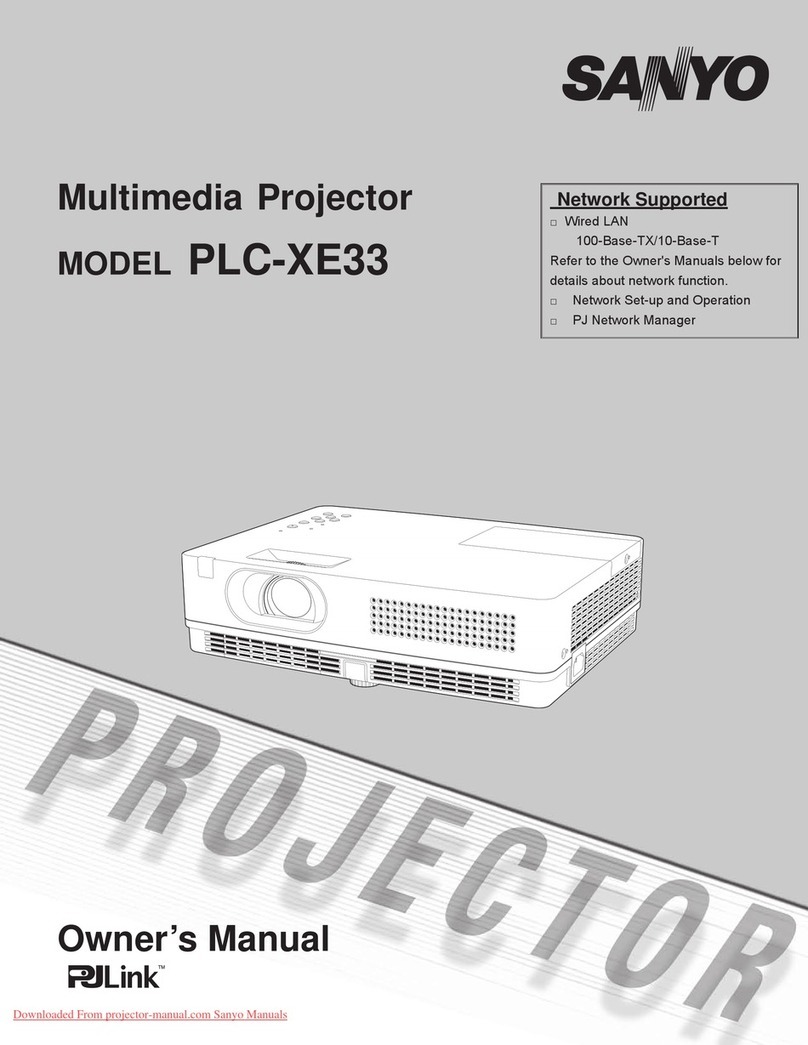 Sanyo PLC-XE33 User manual