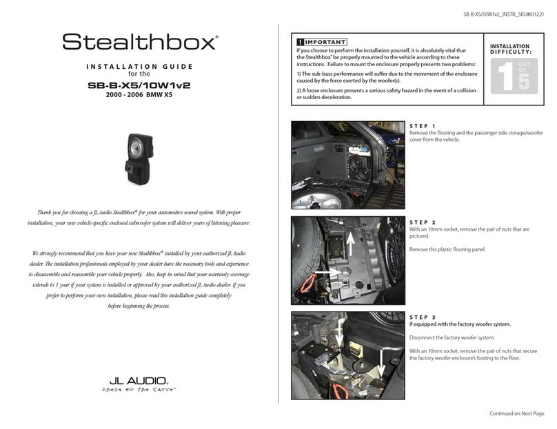 JL Audio Stealthbox SB-B-X5/10W1v2 installation guide