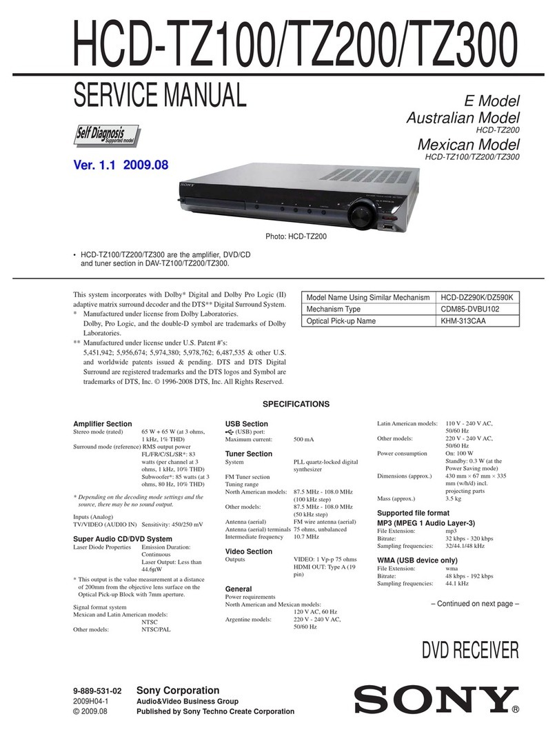 Sony HCD-TZ100 User manual