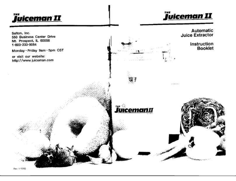 Salton Juiceman II User manual