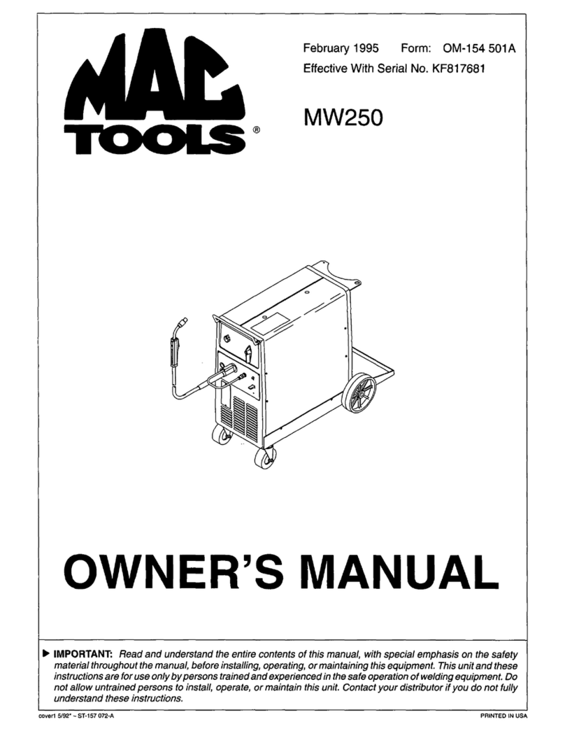MAC TOOLS MW250 owner's manual