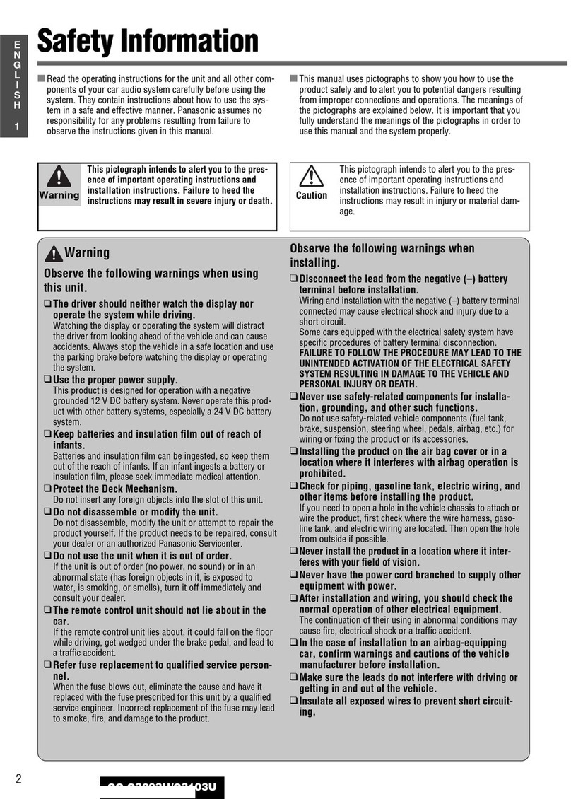 Panasonic CQ-C3203U User manual