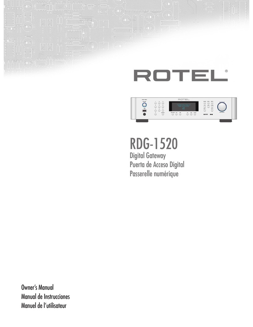 Rotel RDG-1520 owner's manual