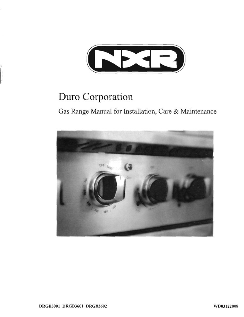 NXR DRGB3001 Manual for installation, care & maintenance