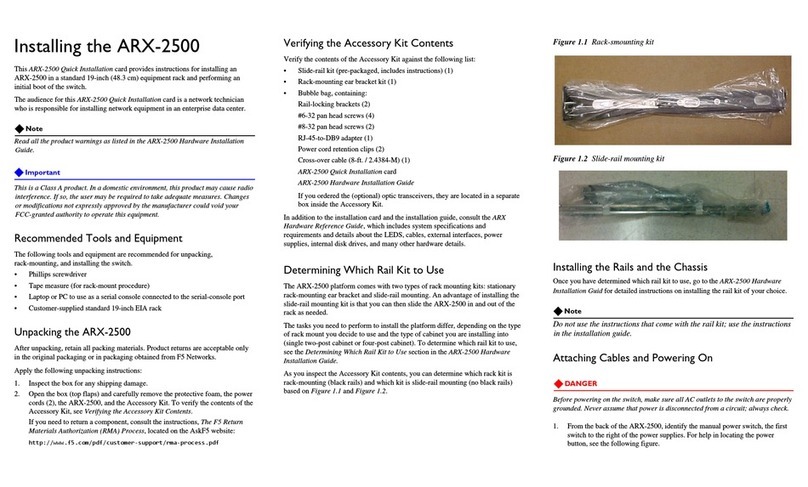 F5 ARX-2500 User manual