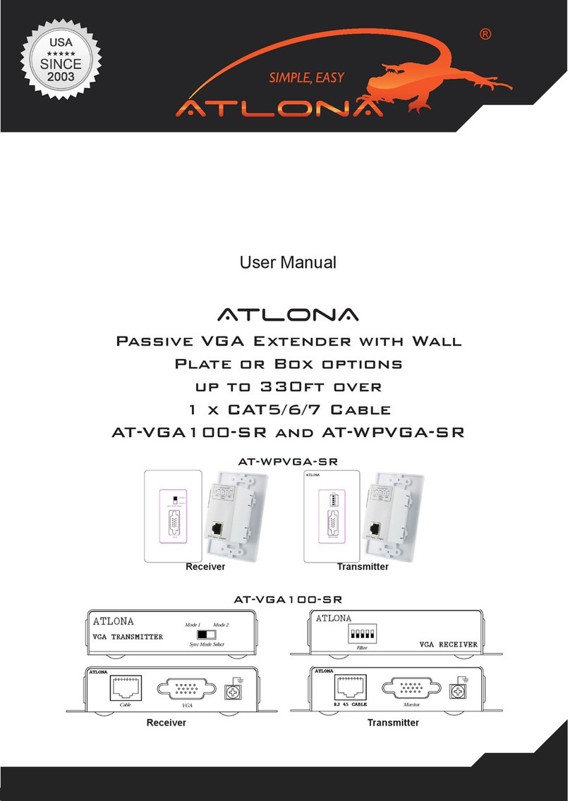 Atlona AT-VGA100-SR user manual