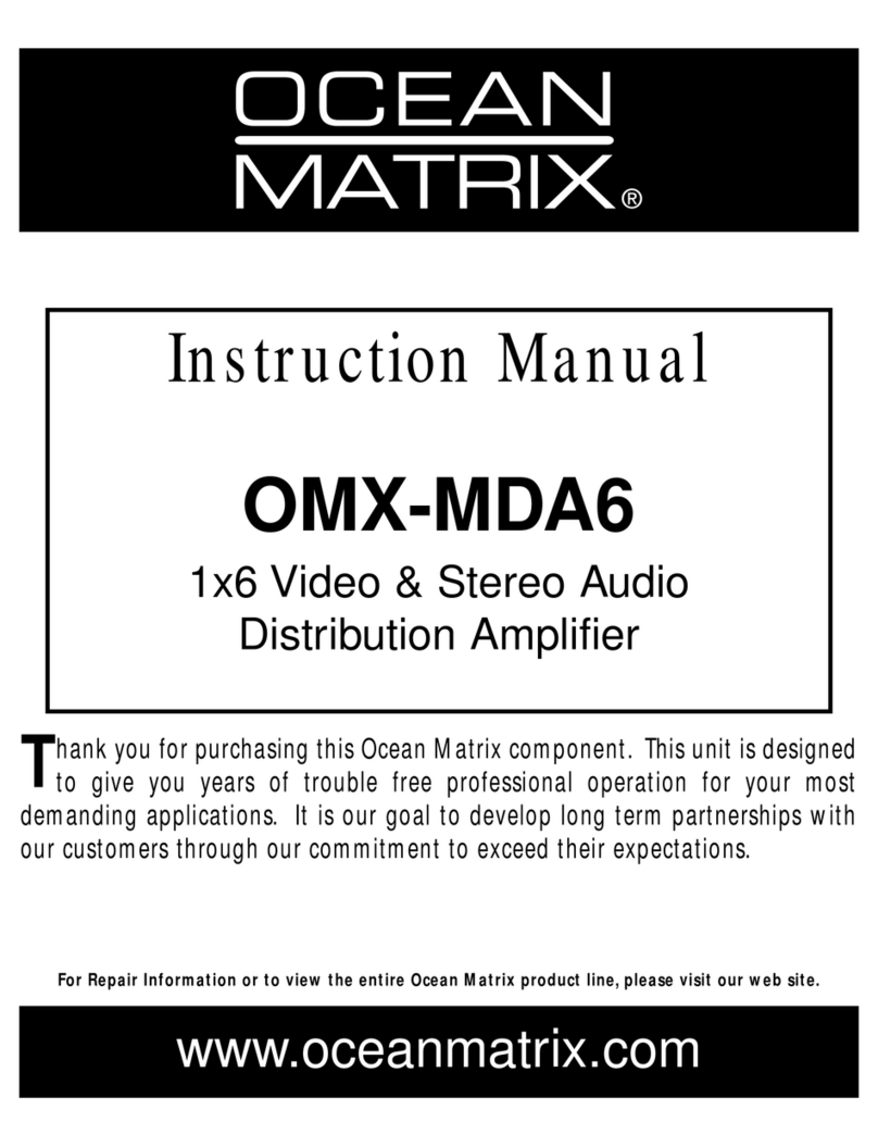 Ocean Matrix OMX-MDA6 instruction manual