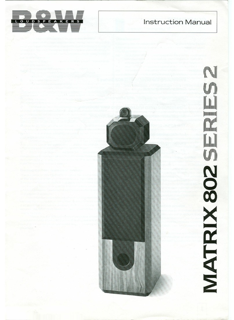 Bowers & Wilkins Matrix 802 Series User manual