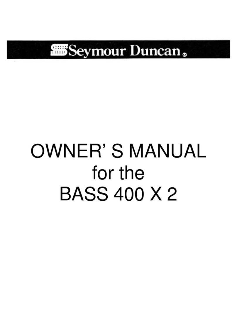 Duncan BASS 400 X 2 owner's manual