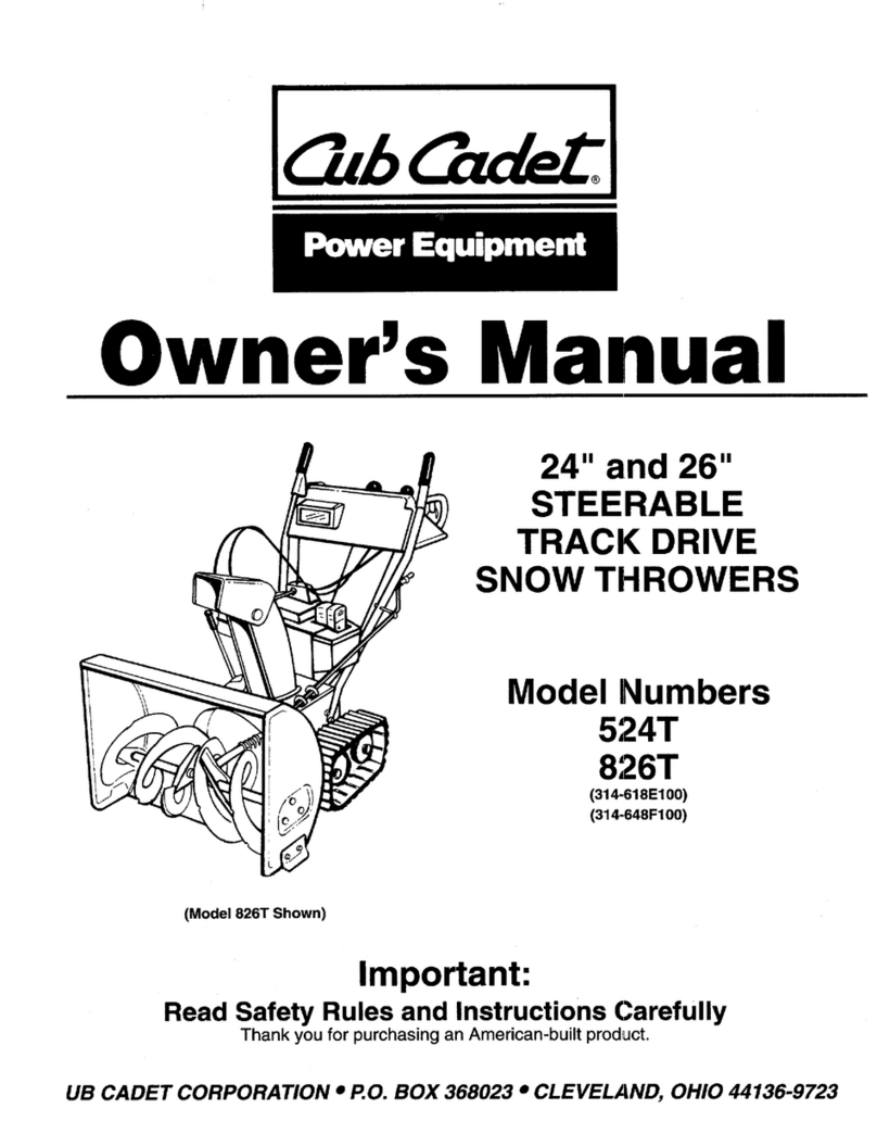 Cub Cadet 524T User manual