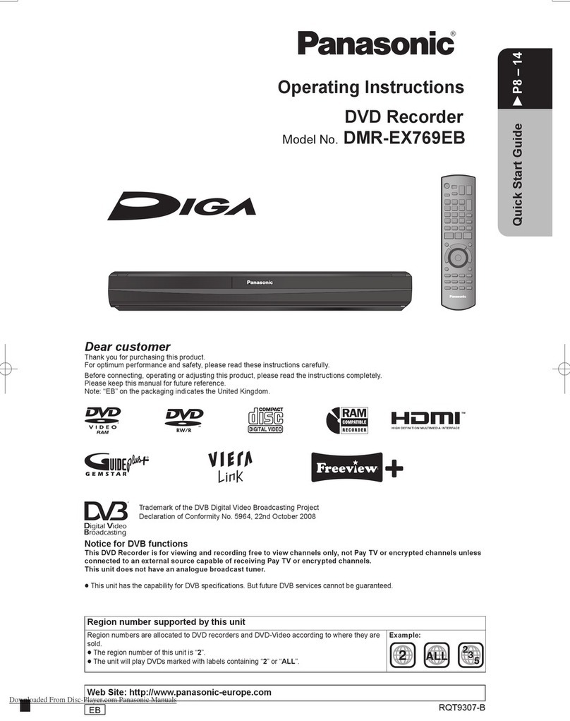 Panasonic DMREX769EB User manual