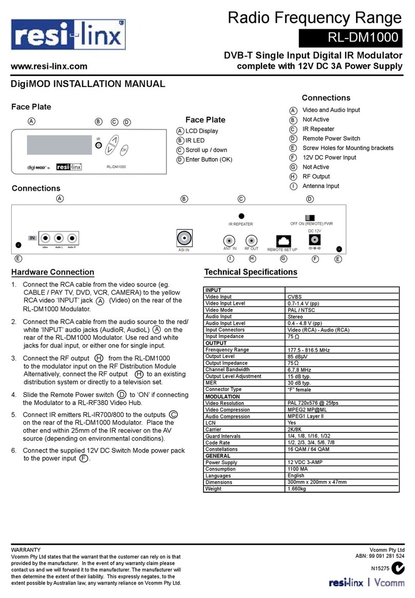 resi-linx RL-DM1000 DigiMOD installation manual