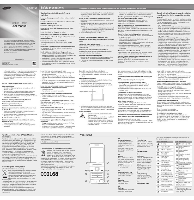 Samsung GT-C3752 User manual Samsung GT-C3752 User manual