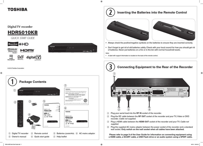 Toshiba HDR5010KB User manual