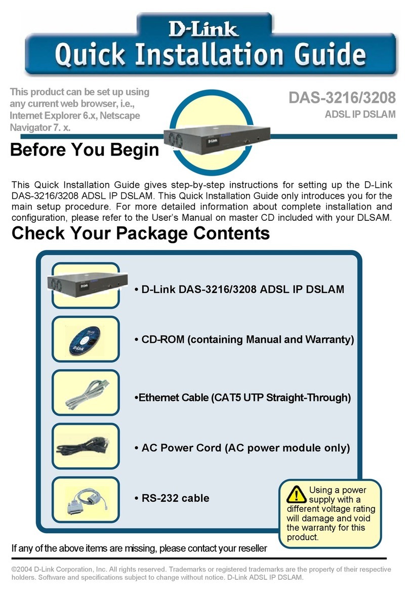 D-Link DAS-3216 Quick installation guide