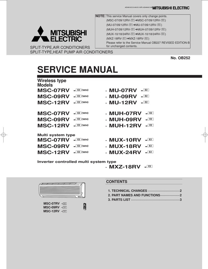 Mitsubishi Electric MSC-07RV User manual Mitsubishi Electric MSC-07RV User manual