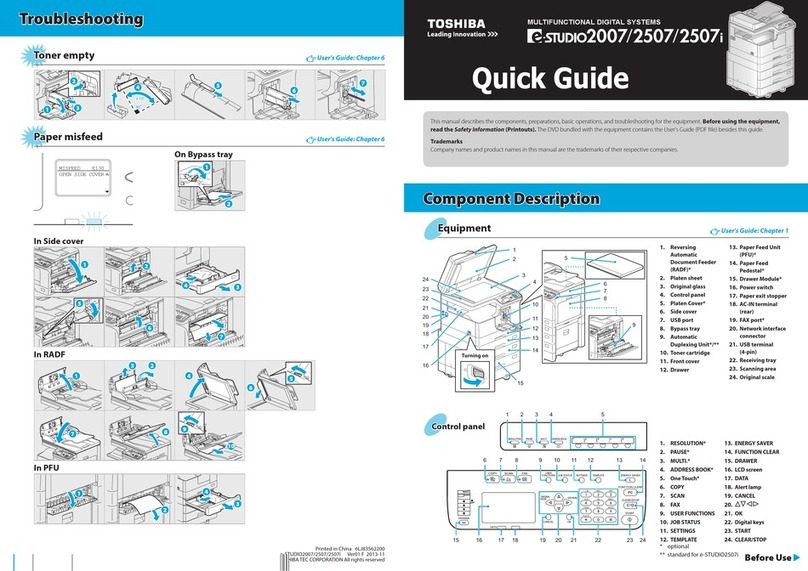 Toshiba E-Studio 2007 User manual