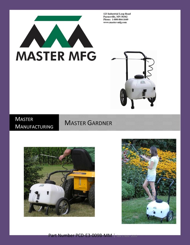 Master MFG MASTER GARDNER PCD‐E3‐009B‐MM User manual