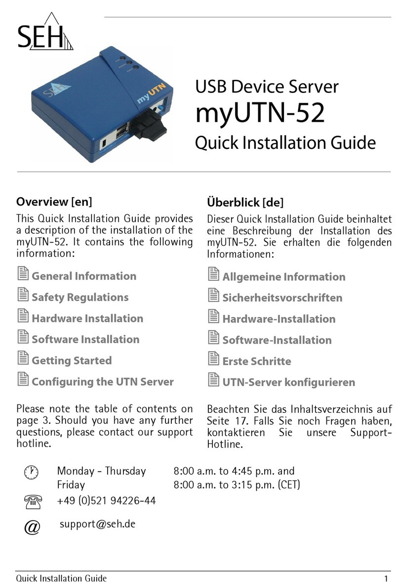 SEH myUTN-52 User manual