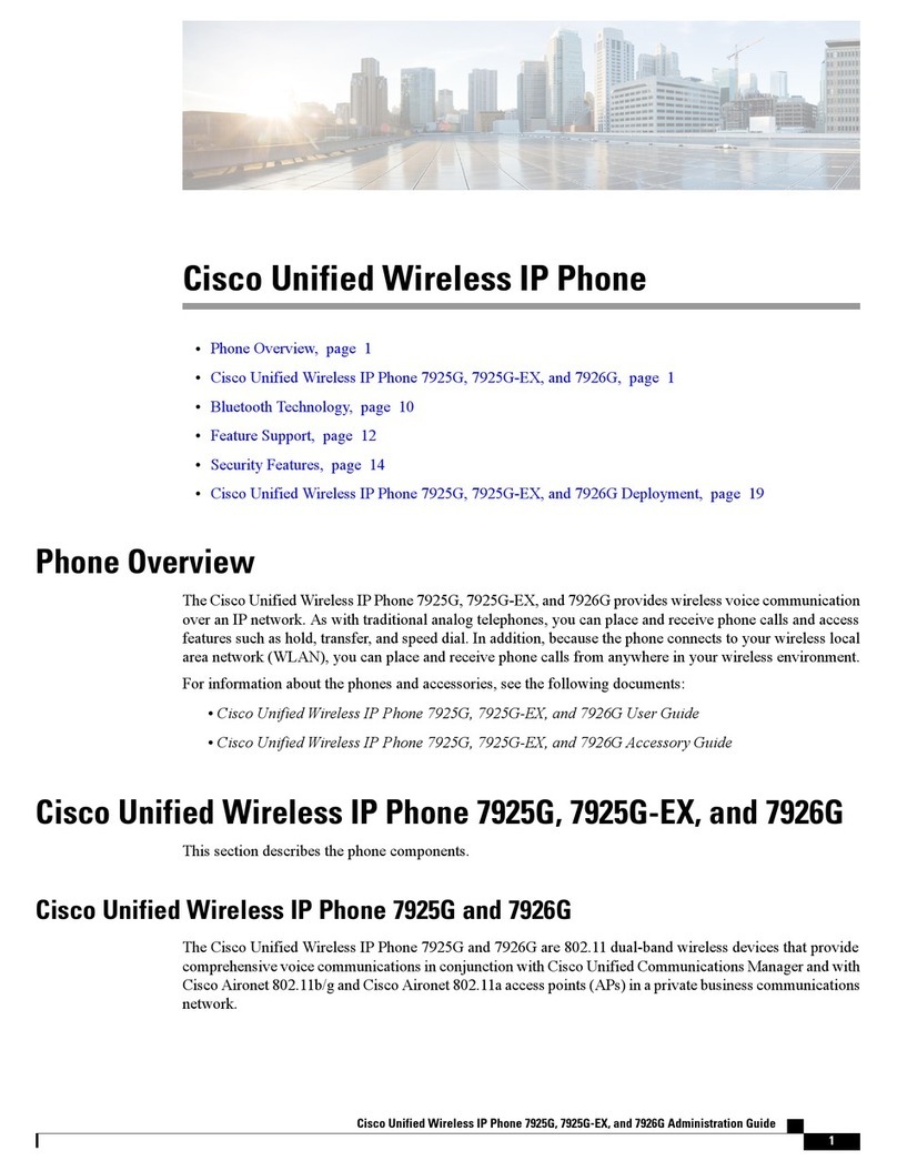 Cisco 7925G - Unified Wireless IP Phone VoIP Instruction Manual