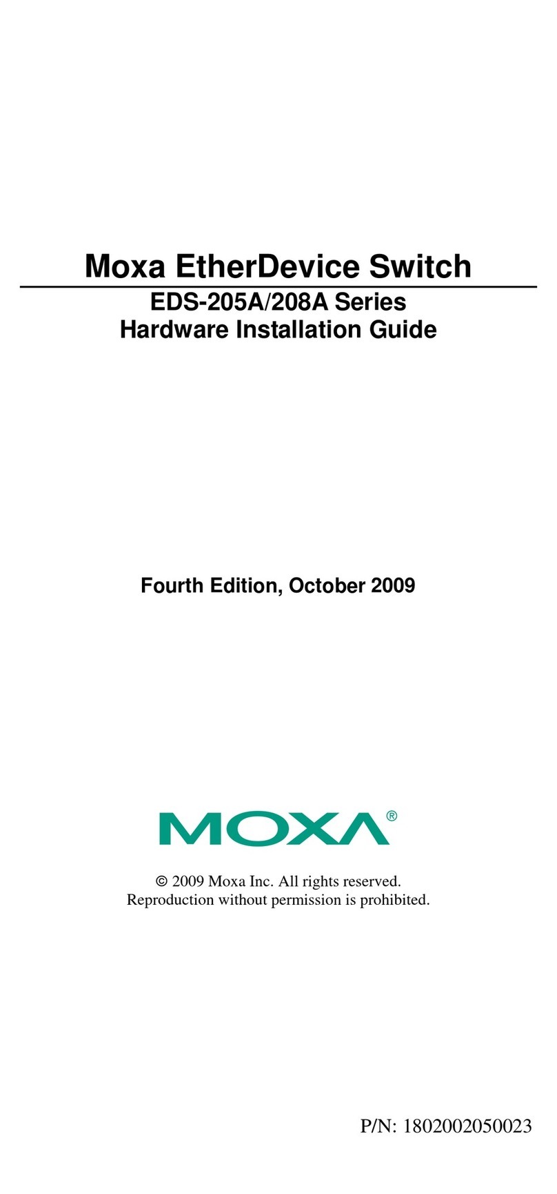Moxa Technologies EtherDevice EDS-205A series Assembly instructions Moxa Technologies EtherDevice EDS-205A series Assembly instructions