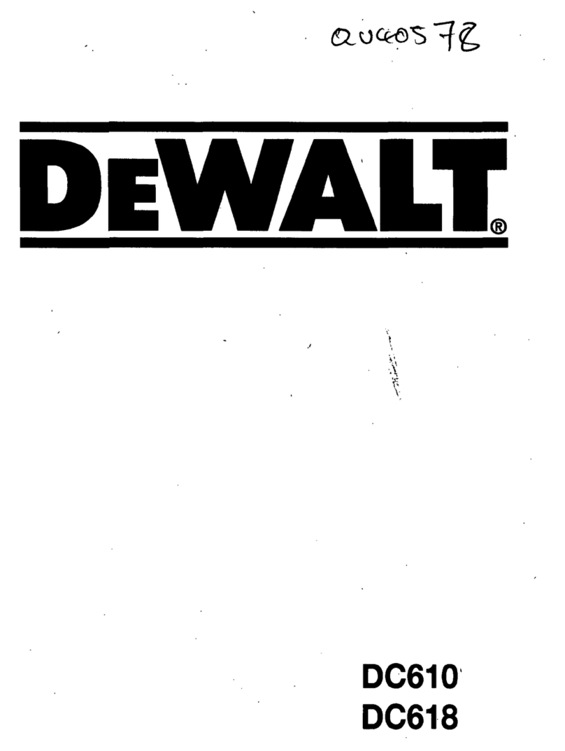 DeWalt DC610 User manual DeWalt DC610 User manual