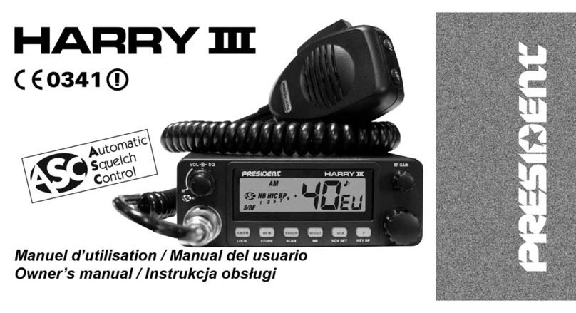 PRESIDENT Harry 3 User manual