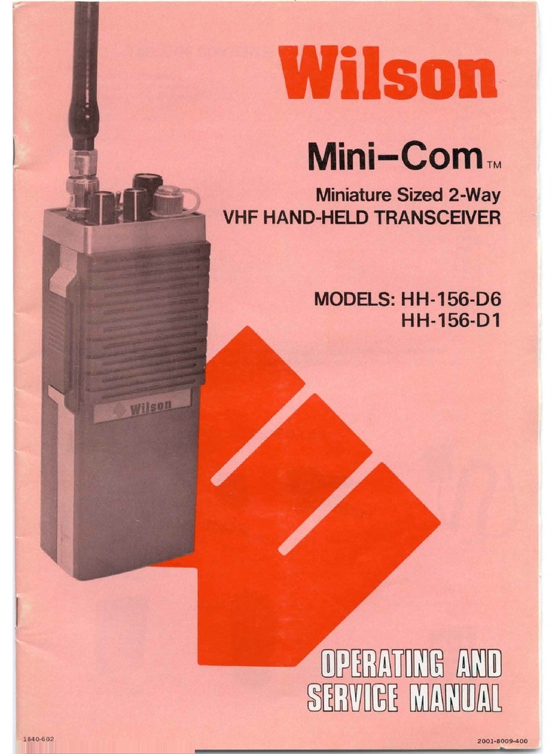 Wilson Electronics Mini-Com HH-156-D6 Operating and service manual