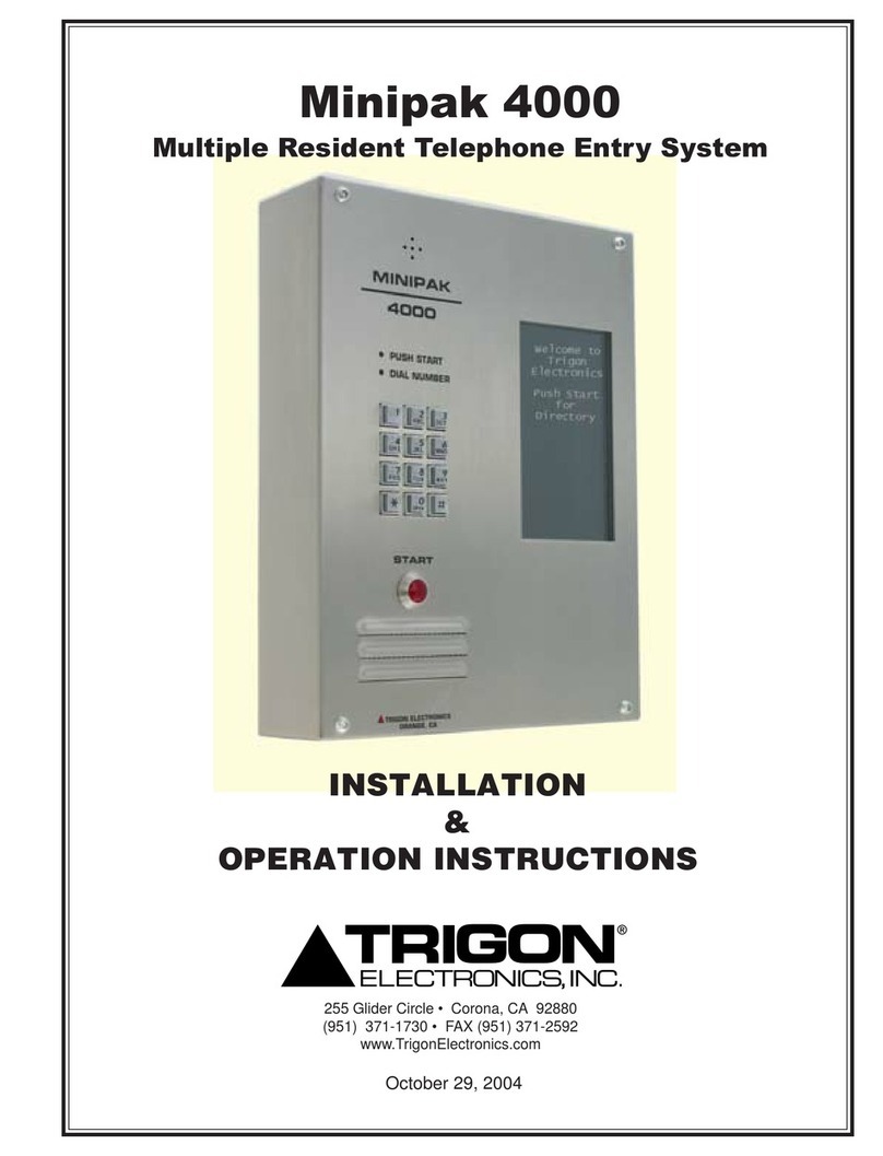 Trigon Minipak 4000 Installation & operation instructions