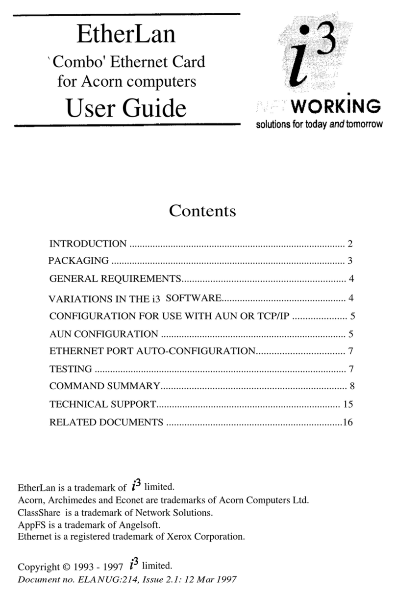 i3 EtherLan user guide