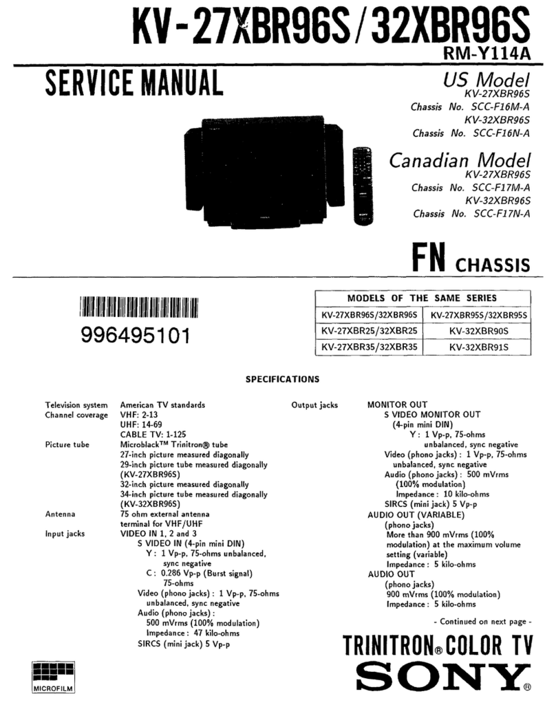 Sony Trinitron KV-27XBR96S User manual