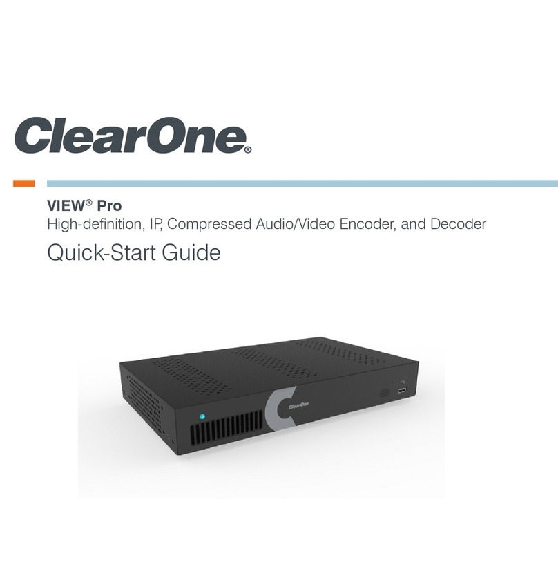 Clear One VIEW Pro User manual Clear One VIEW Pro User manual