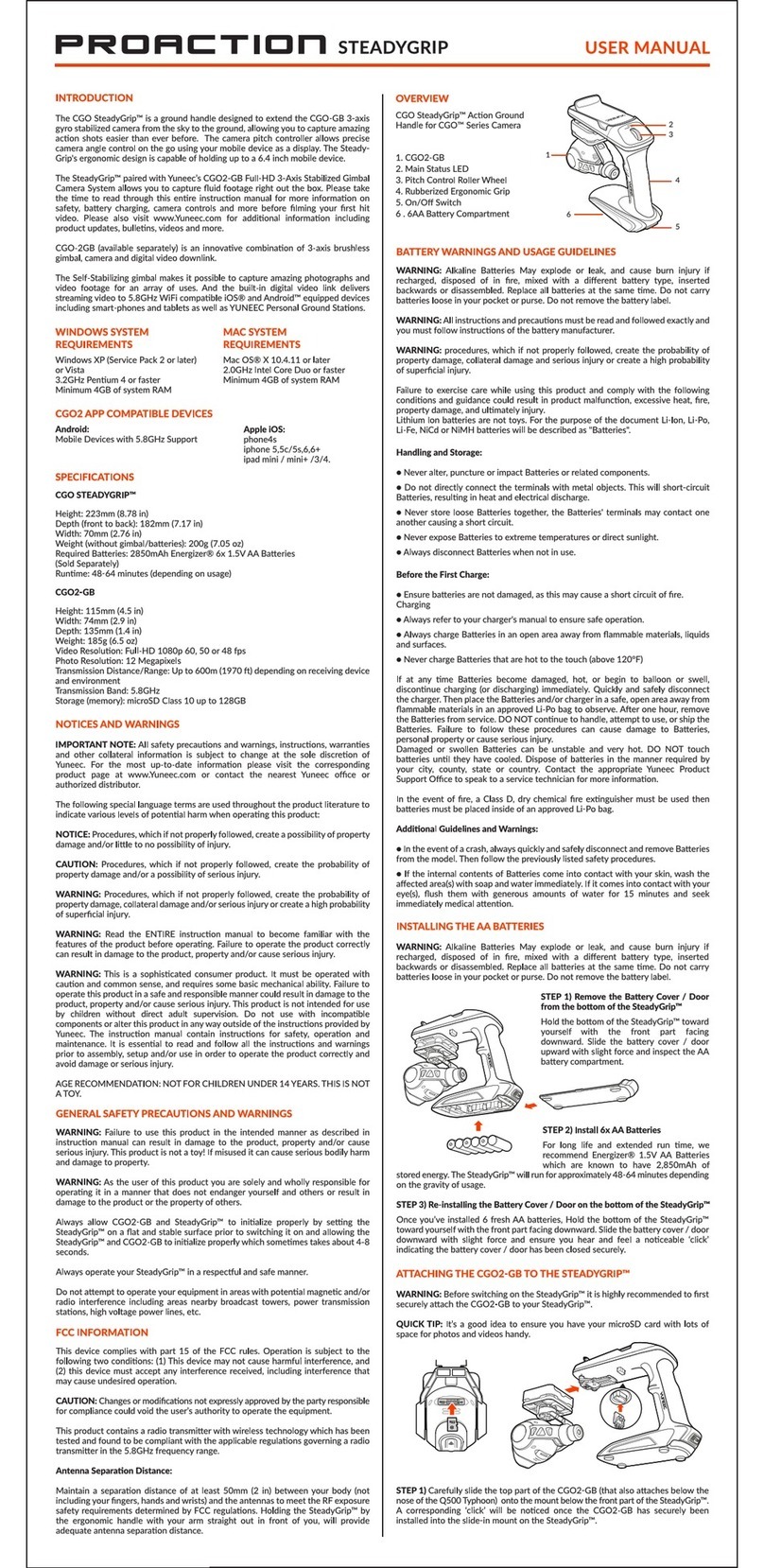 Proaction CGO Steadygrip user manual