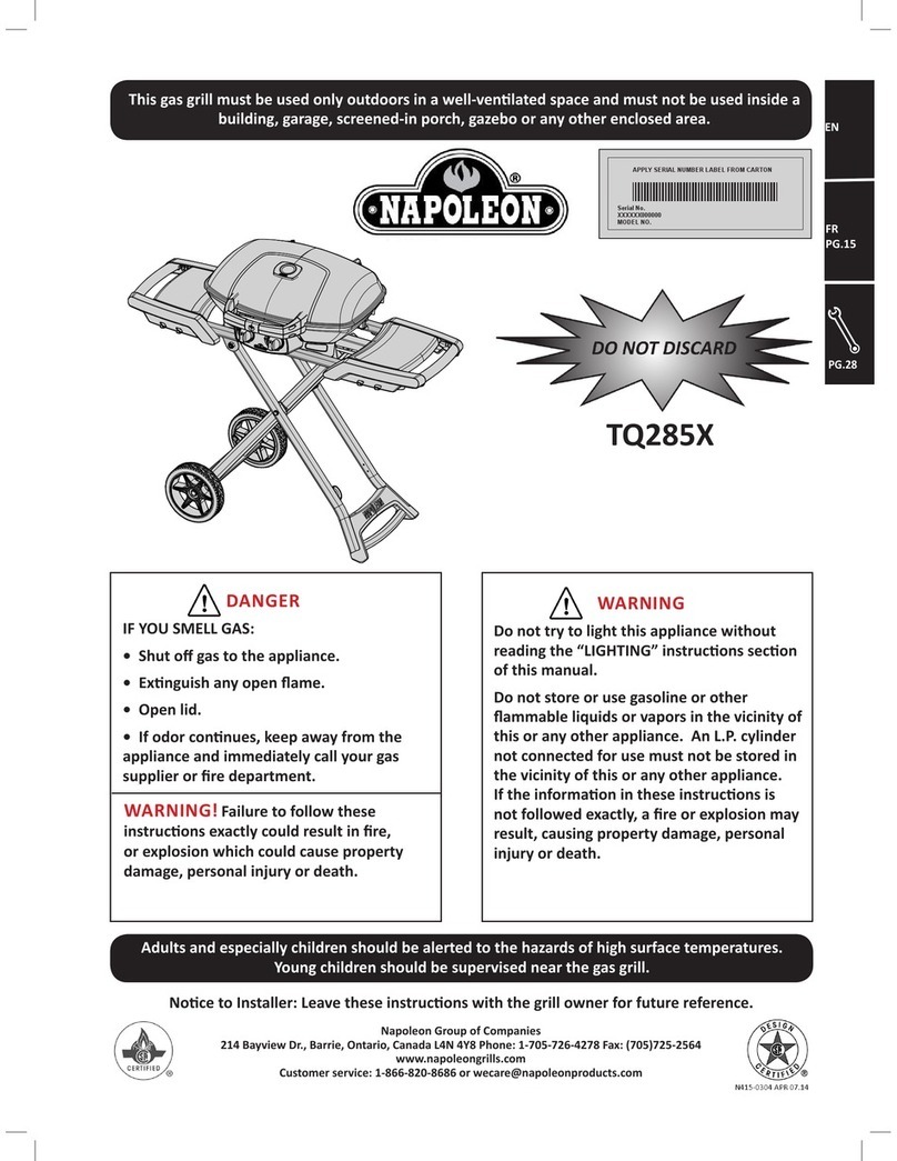 Napoleon TQ285X User manual Napoleon TQ285X User manual