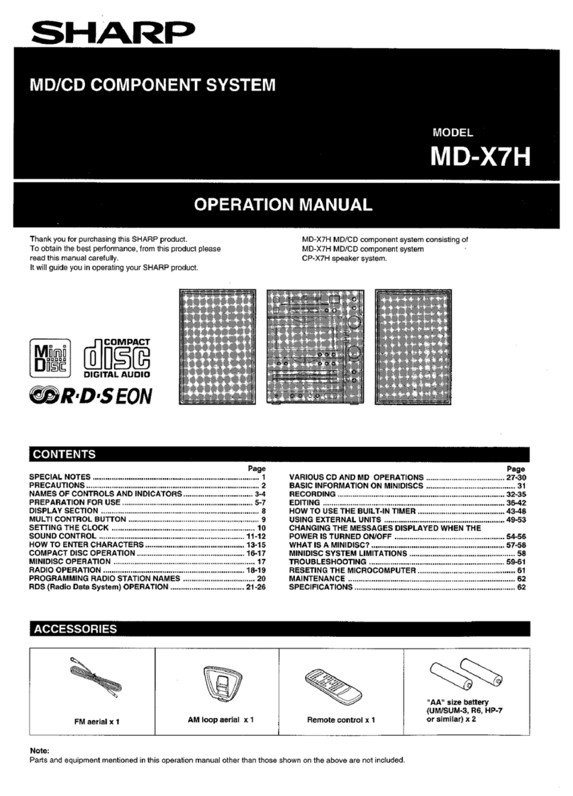 Sharp MD-X7H User manual Sharp MD-X7H User manual