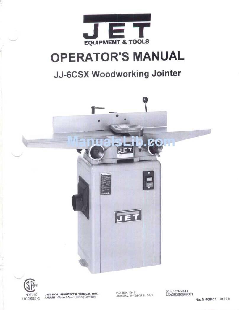 Jet EQUIPMENT & TOOLS JJ-6CSX Operator's manual