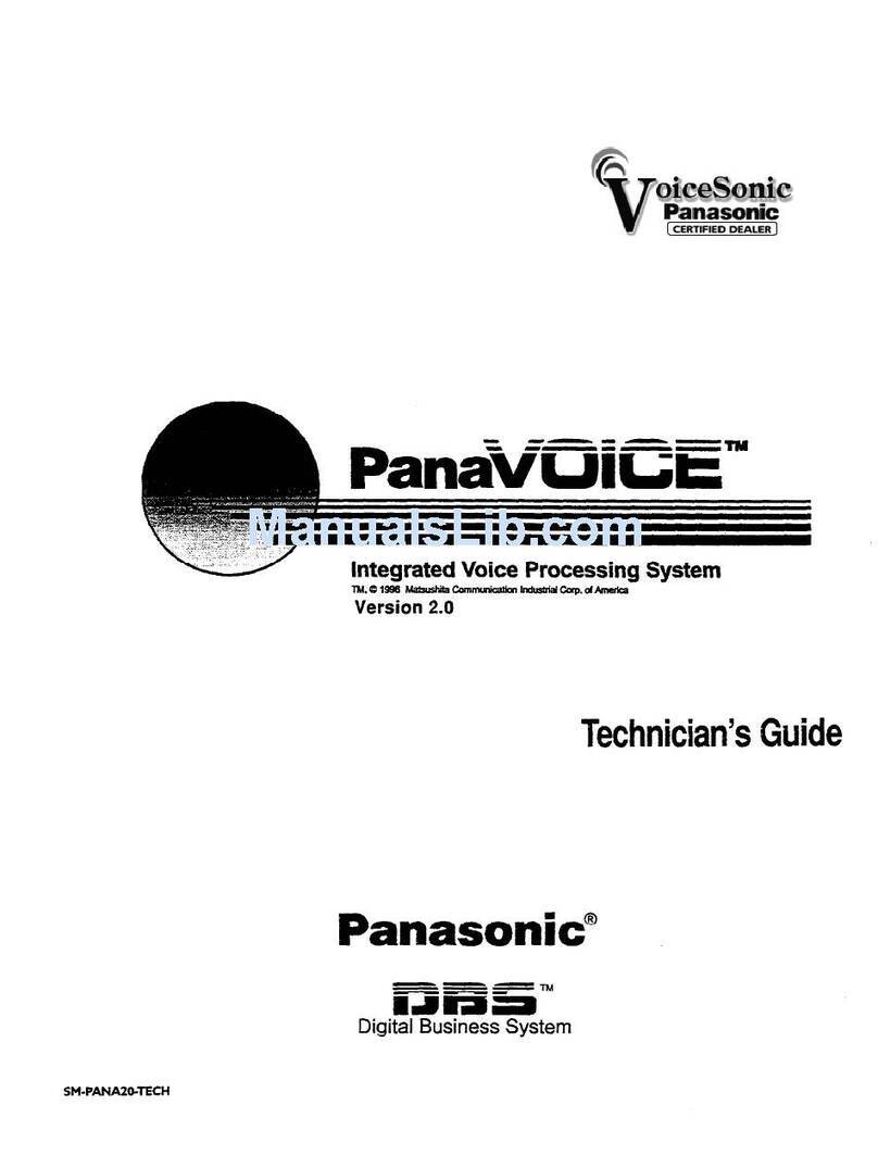 Panasonic PanaVOICE system User manual