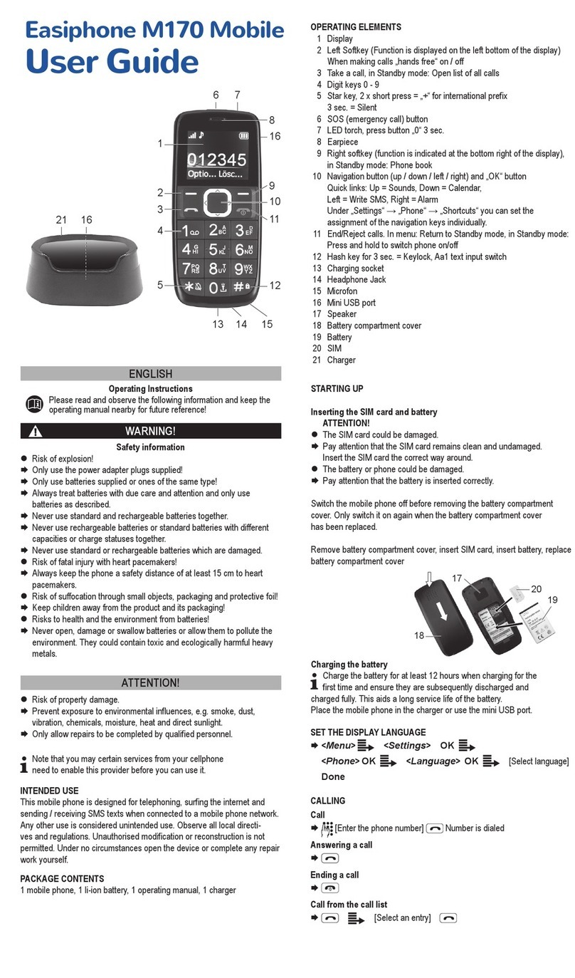 Easiphone M170 User manual