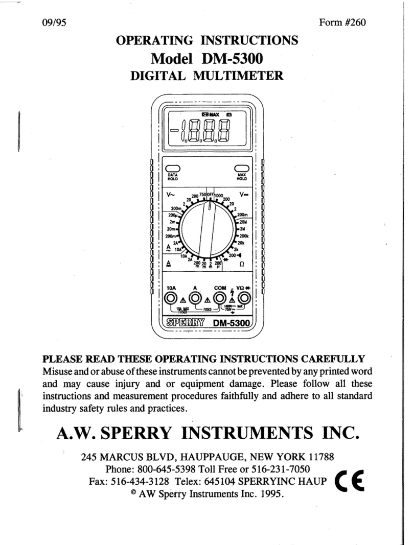 Sperry instrument DM-5300 operating instructions