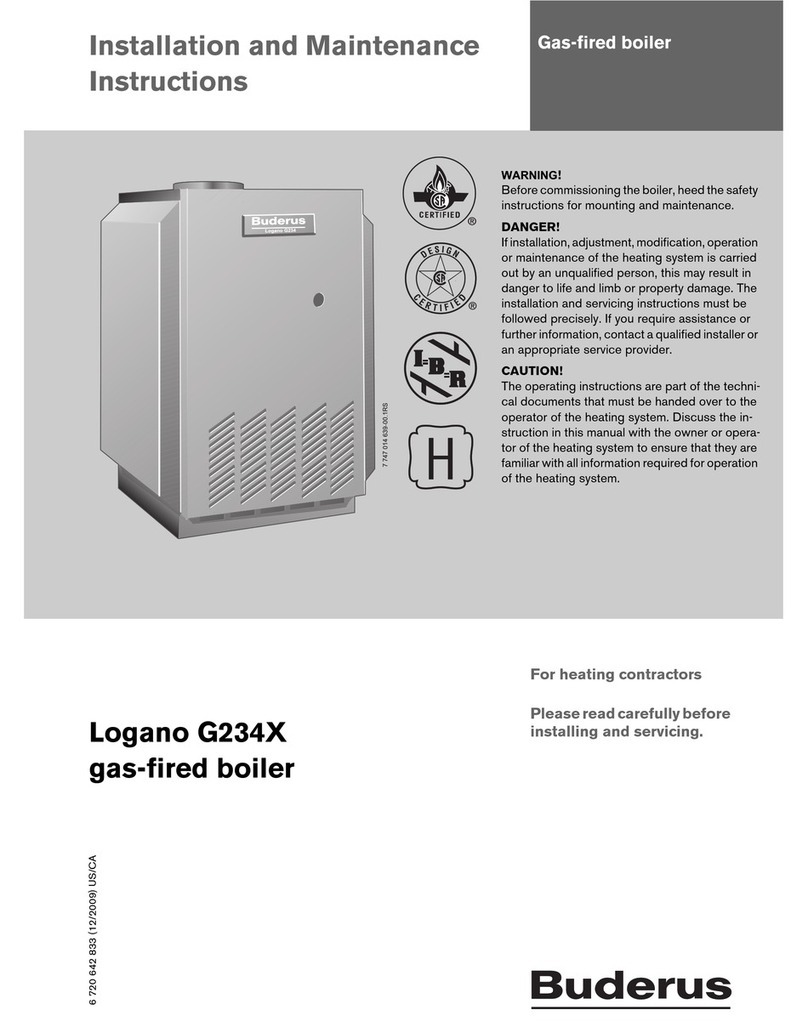 Buderus Logano G234X Installation and maintenance instructions
