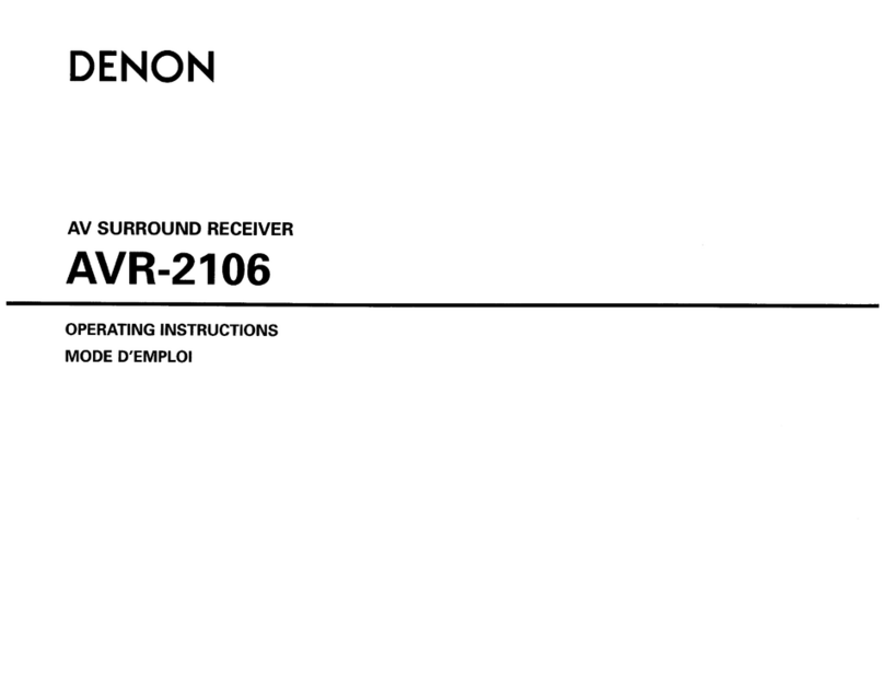 Denon AVR-2106 User manual Denon AVR-2106 User manual