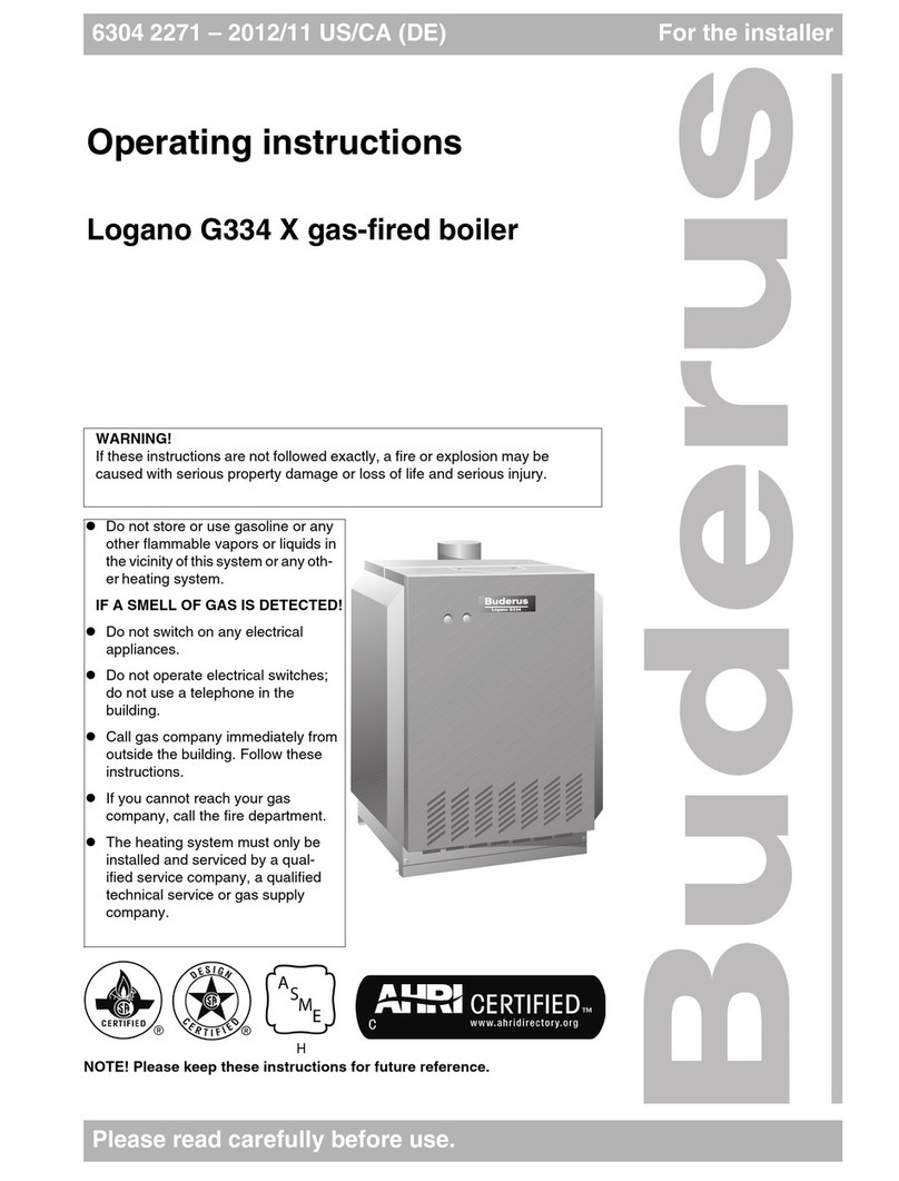 Buderus Logano G334 X operating instructions Buderus Logano G334 X operating instructions