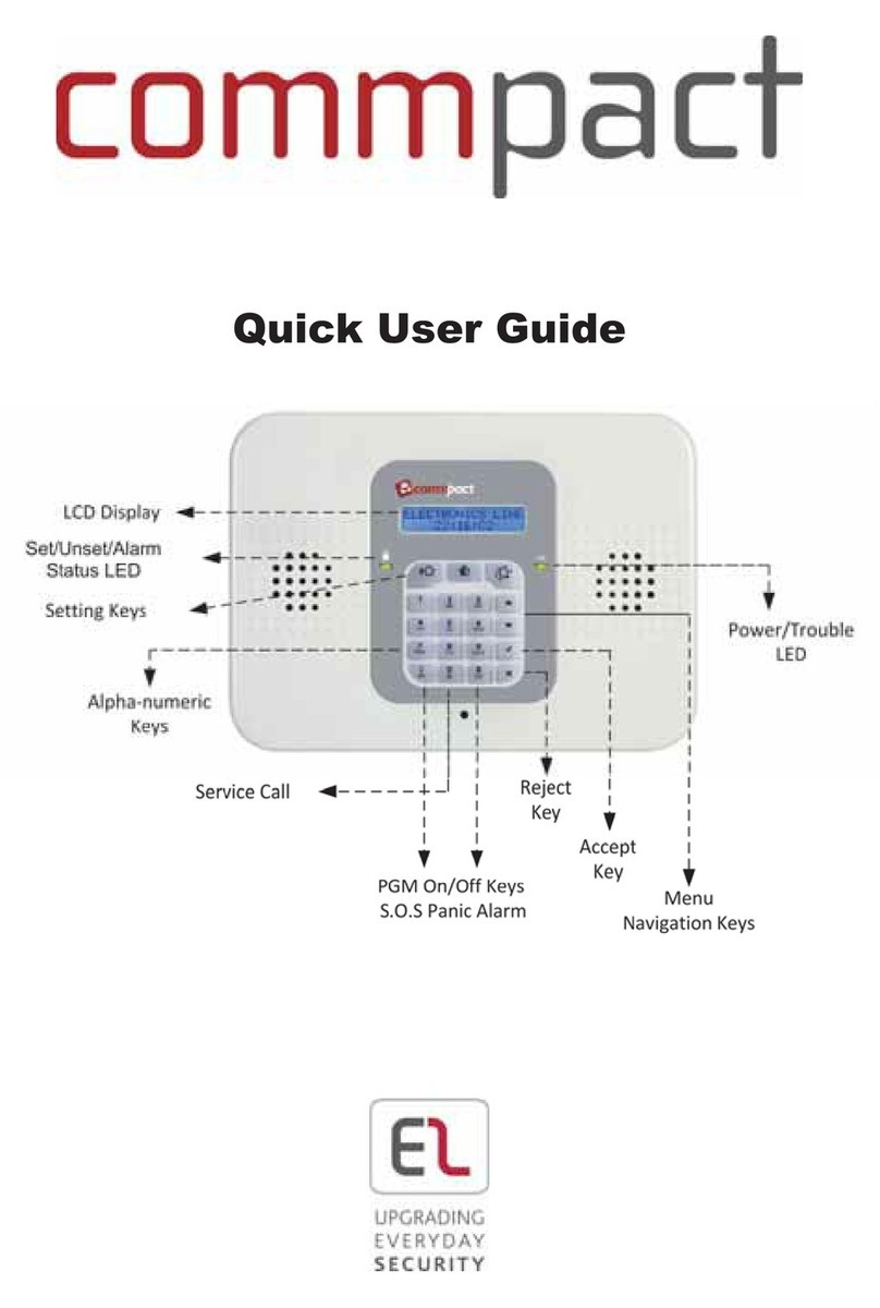 CommPact Wireless Intruder Control Panel Instruction manual
