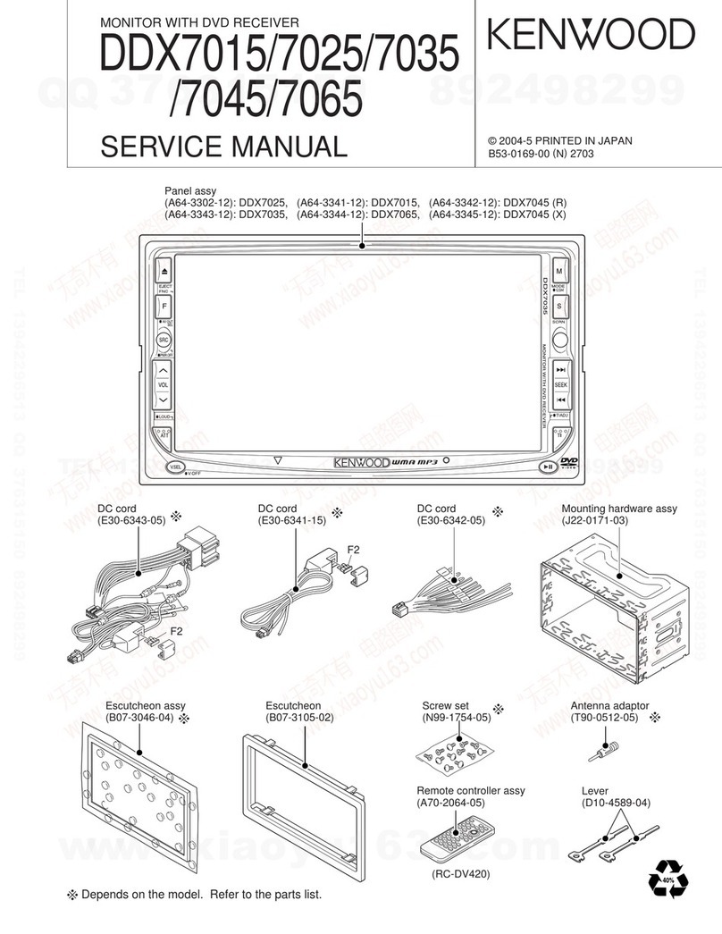 Kenwood DDX7015 - Excelon - DVD Player User manual