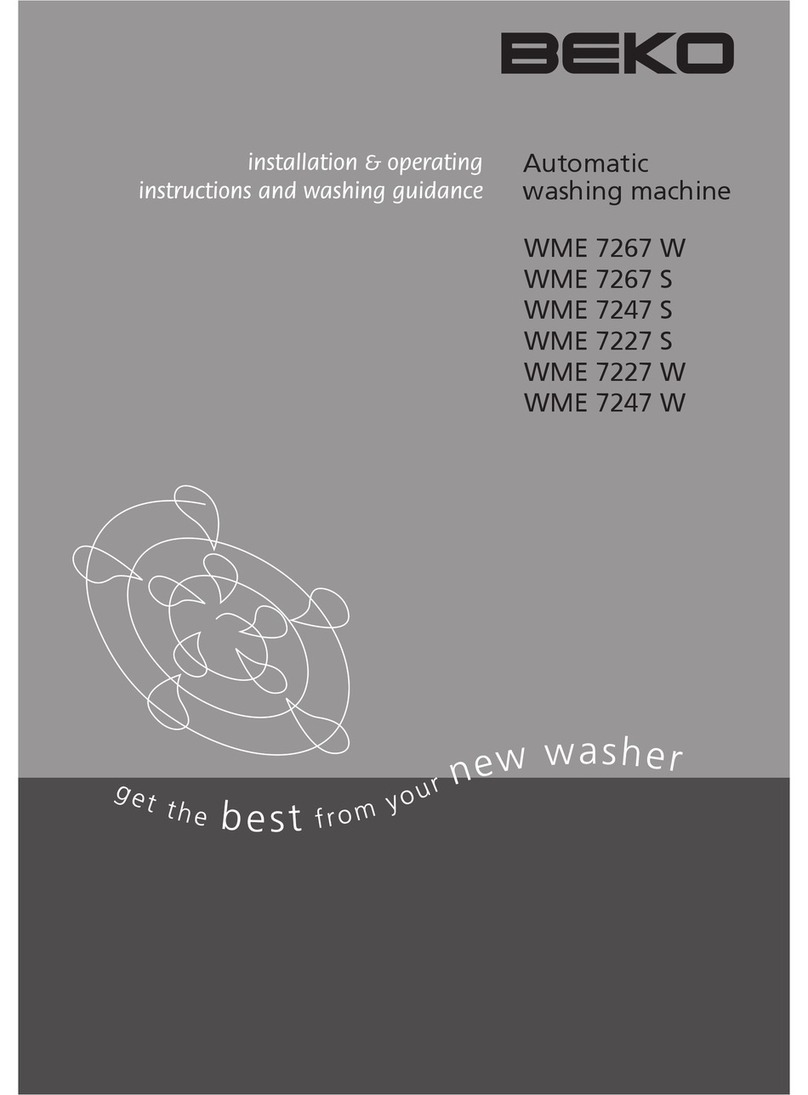 Beko WME 7267 W Installation & operating  instructions and washing guidanse