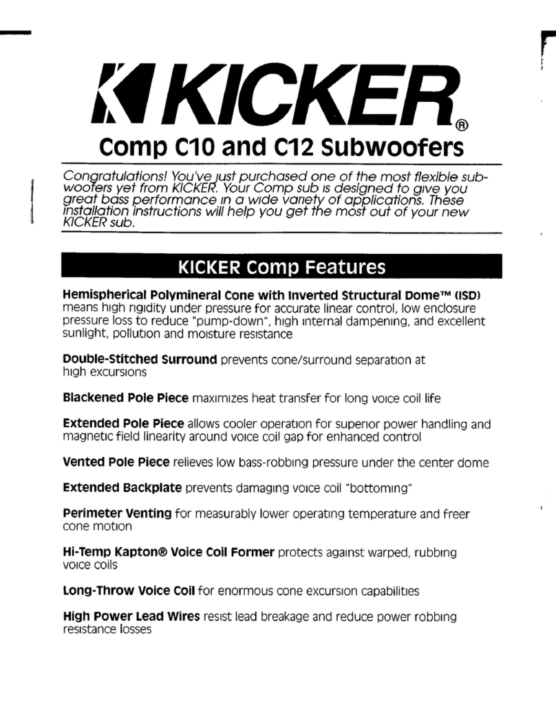 Kicker Comp C10 User manual